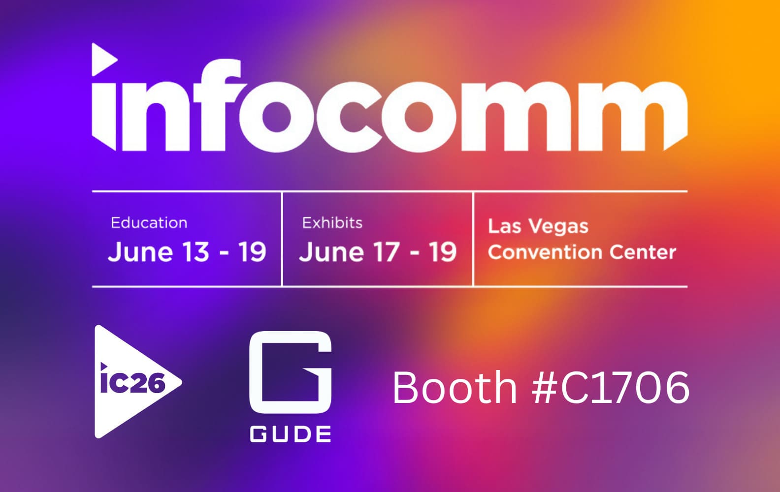 GUDE ist Aussteller auf der InfoComm 2026 in Las Vegas, USA