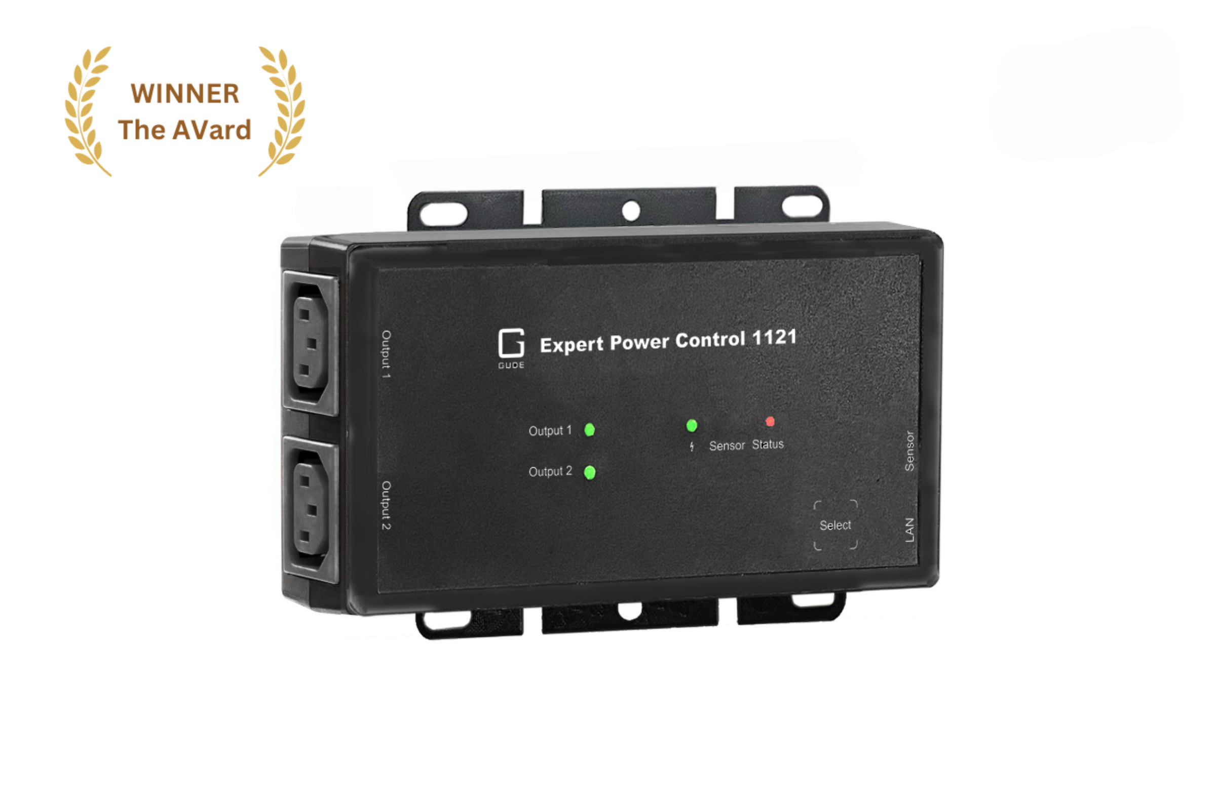 Small and smart 2-fold switched and metered PDU - GUDE Systems